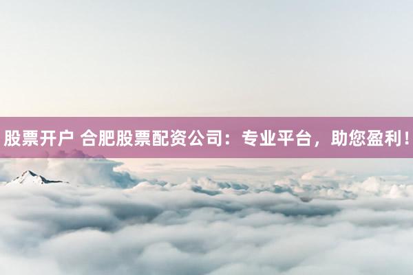 股票开户 合肥股票配资公司：专业平台，助您盈利！