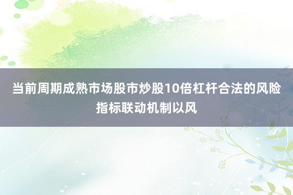 当前周期成熟市场股市炒股10倍杠杆合法的风险指标联动机制以风