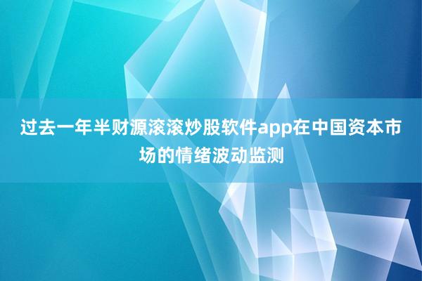 过去一年半财源滚滚炒股软件app在中国资本市场的情绪波动监测