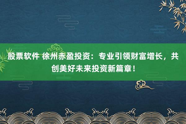 股票软件 徐州赤盈投资:专业引领财富增长,共创美好未来投资新篇章!
