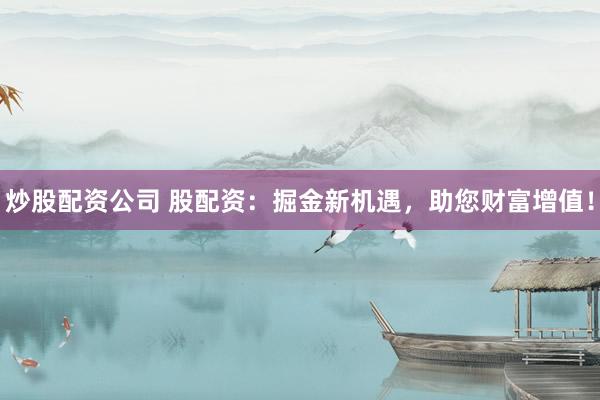 炒股配资公司 股配资：掘金新机遇，助您财富增值！