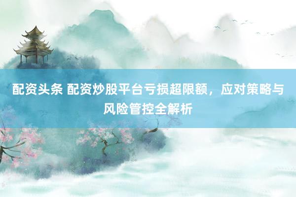 配资头条 配资炒股平台亏损超限额，应对策略与风险管控全解析